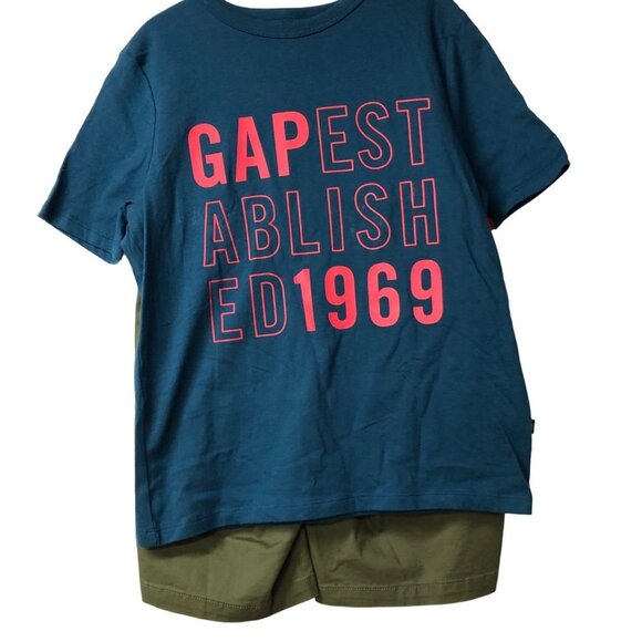 GAP‎ Boy's 2-Piece Short Sleeve T-Shirt & Shorts Outfit Set SZ 8 NWT - Picture 4 of 12